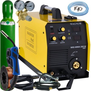 Spawarka MAGNUM MIG 200W IGBT MIG/MAG MMA FCAW 180A 230V ZESTAW 4