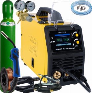 MAGNUM MIG 207 Alu-Puls Synergia Spawarka MIG MMA TIG FCAW 200A IGBT ZESTAW 4