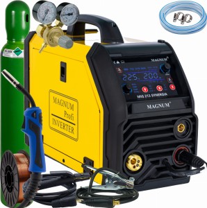 Spawarka MAGNUM MIG 213 SYNERGIA MIG/MAG MMA TIG FLUX 200A 230V IP23 ZESTAW 4