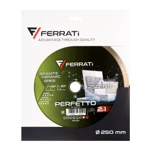 Tarcza diamentowa tnąca 2in1 250mm Ferrati Ø250mm x 25,4mm PERFETTO F20118