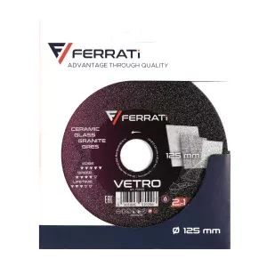 Tarcza tnąca i szlifująca z nasypem diamentowym 2in1 125mm Ferrati Ø125mm x 22,23mm VETRO F20123