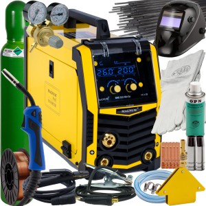 Spawarka MAGNUM MIG 212 ALU CU Synergia MIG/MAG MMA TIG FLUX 200A 230V zestaw 1
