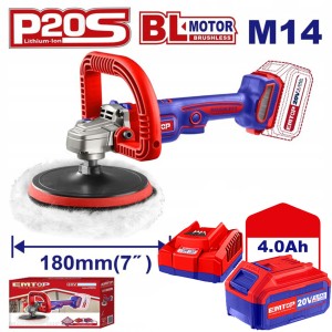 EMTOP Polerka akumulatorowa 180mm 20V P20S ELAP2018 ZESTAW 1