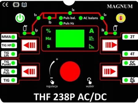 SPAWRKA TIG AC/DC MMA MAGNUM AC/DC 238 PRO 200A ZESTAW