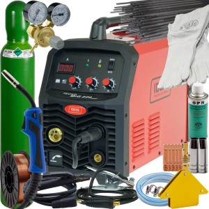 spawarka Migomat IDEAL TECNO MIG 220 MMA DIGITAL zestaw 3