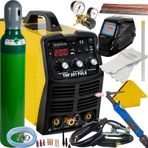 Spawarka MAGNUM TIG THF 201P HF DC MMA 200A 230V LCD 60% ZESTAW 1