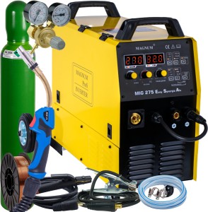 Spawarka MAGNUM MIG 275 EASY SYNERGIA ALU PULS MIG MMA TIG 270A 400V 4x4 ZESTAW 4