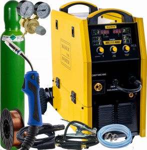 Spawarka MAGNUM MIG 315 SYNERGIA MIG/MAG MMA TIG FLUX 315A 400V IGBT ZESTAW 4
