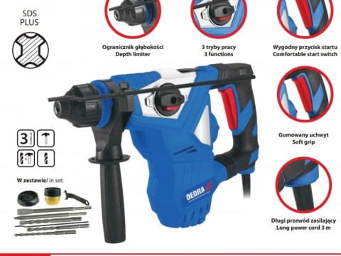 Młot wyburzeniowy Dedra DED7836 5 J SDS+ 1500 W
