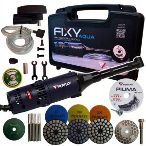 Mini szlifierka FIXY AQUA FERRATI 3w1 550W 15000 obr/min z walizką F10304