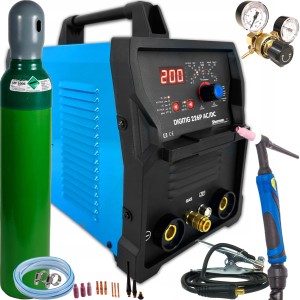  Sherman DIGITIG 226P AC/DC Spawarka TIG HF MMA 200A 230V Puls AC Balance IGBT ZESTAW 3