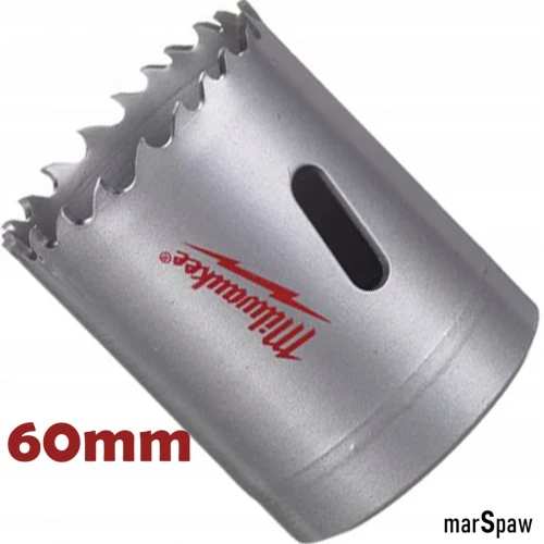 Otwornica Milwaukee 60 mm BIMETAL alu miedź drewno