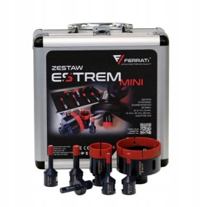 Zestaw otwornic diamentowych ESTREM MINI + Adapter M14 FERRATi F40194