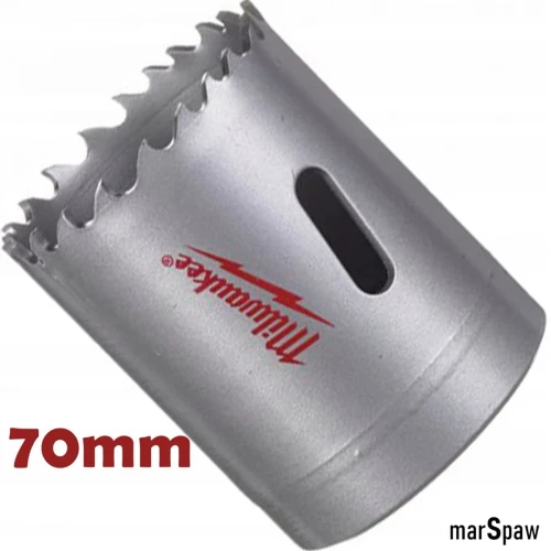 ---Otwornica Milwaukee 70 mm BIMETAL alu miedź drewno