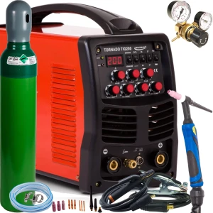 WELDMAN TORNADO TIG 200 AC/DC HF PULS Spawarka TIG MMA MOSFET IGBT ZESTAW 3