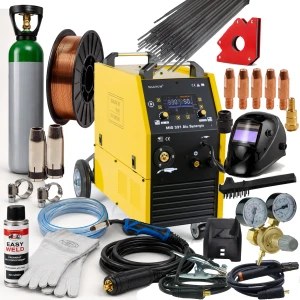 Magnum MIG 331 Alu Synergia Spawarka IGBT 400V MIG MMA TIG Lift LCD ZESTAW 1
