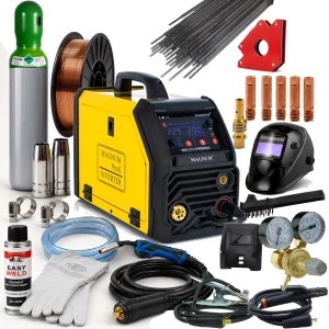 Spawarka MAGNUM MIG 213 SYNERGIA MIG/MAG MMA TIG FLUX 200A 230V IP23 ZESTAW 1