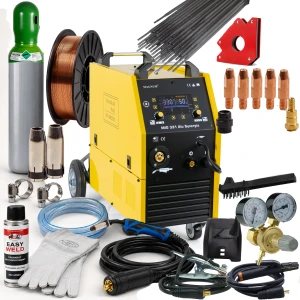 Magnum MIG 331 Alu Synergia Spawarka IGBT 400V MIG MMA TIG Lift LCD ZESTAW 3
