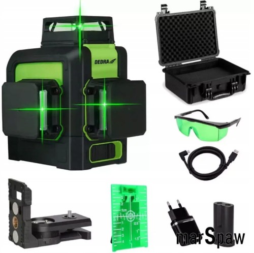 ---DEDRA Multilaser 3D, poziomica laserowa 3D MC0904