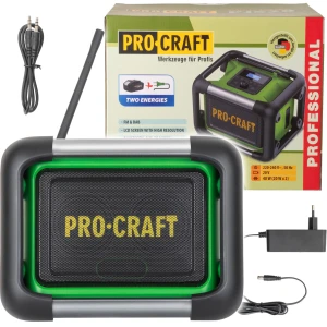 Procraft Radio Budowlane Akumulatorowe 20V PJS20 DAB+ Bluetooth 80W