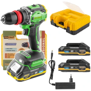 Procraft Wkrętarka Akumulatorowa 20V PA18Pro DFR Bezszczotkowa 2x2Ah Walizka