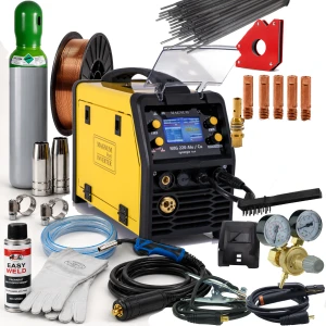 Spawarka MAGNUM MIG 220 MIG/MAG Alu/Cu Synergia 4x4 LCD IGBT TIG MMA Lutospawanie ZESTAW 3