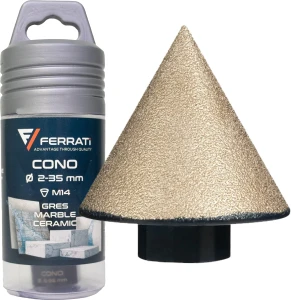 Ferrati frez diamentowy stożkowy szlifujący Ø2-35mm x M14 CONO F30110
