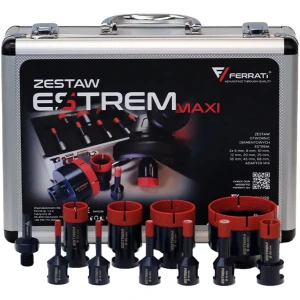 Ferrati  zestaw otwornic diamentowych ESTREM MAXI + Adapter M14 F40196