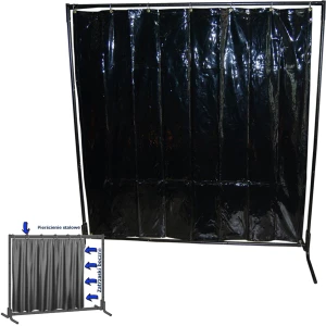  Zasłona Spawalnicza Parawan ze Stelażem 240x180cm MAGNUM EN1598 szara