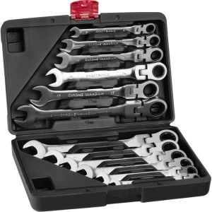 Klucze płasko-oczkowe z grzechotką 8-19 mm 12 szt. KRAFT&DELE KD11304