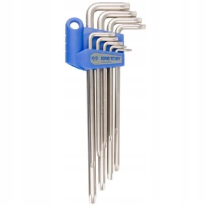 King Tony ZESTAW IMBUSÓW 9 szt. 1127 - TORX Z OTWOREM EXTRA DŁUGIE T10 - T50