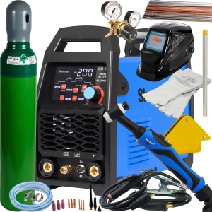 Spawarka inwertorowa TIG DIGITIG 218 AC/DC MULTIWAVE Puls HF Elektroda 230V ZESTAW 1