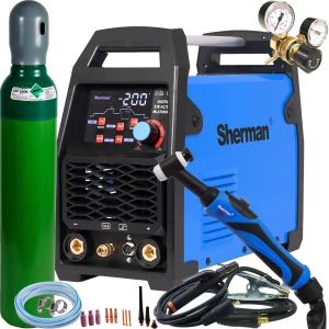 Spawarka inwertorowa TIG DIGITIG 218 AC/DC MULTIWAVE Puls HF Elektroda 230V ZESTAW 3