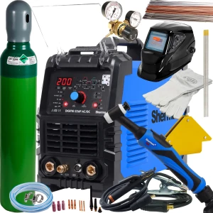  Sherman DIGITIG 226P AC/DC Spawarka TIG HF MMA 200A 230V Puls AC Balance IGBT ZESTAW 1