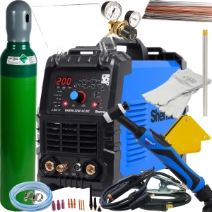 Sherman DIGITIG 226P AC/DC Spawarka TIG HF MMA 200A 230V Puls AC Balance IGBT ZESTAW 2