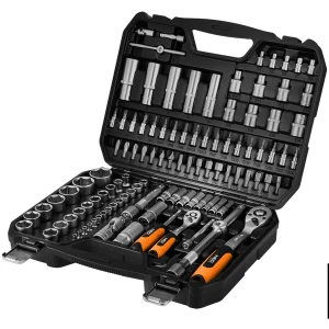 Zestaw Kluczy Nasadowych 1/2" 1/4" 110 szt. NEO TOOLS 10-211 Walizka CrV