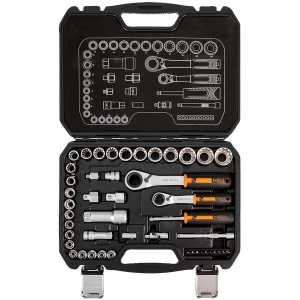 Zestaw Nasadek Przelotowych 1/4" 3/8" 46 szt. NEO TOOLS 10-019 CrV Walizka