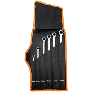 Klucze Oczkowe z Grzechotką Długie 8-19mm NEO 09-370 Etui 6 szt. CrV