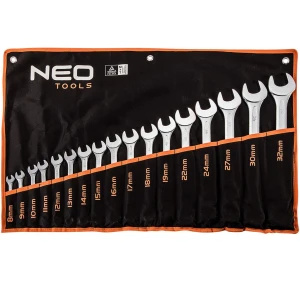 Klucze Płasko-Oczkowe Zestaw NEO 8-32 mm 17 el. Etui 09-753