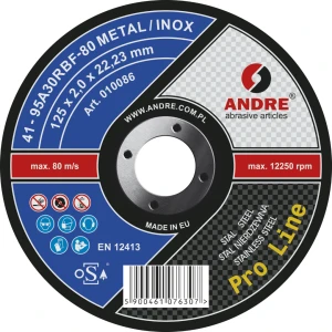 TARCZA DO CIĘCIA STALI 125X2,0X22 ANDRE ECO LINE