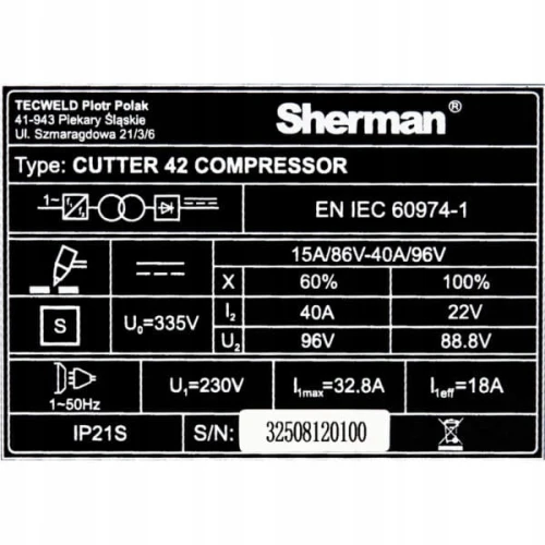 Przecinarka-Plazmowa-CUTTER-42-COMPRESSOR-Sherman-Wbudowany-Kompresor-40A-Prad-ciecia-40-A.jpeg