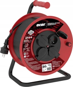 PRZEDŁUŻACZ BĘBNOWY 50M WARSZTATOWY ACAR M02113 3X1,5MM CZARNY