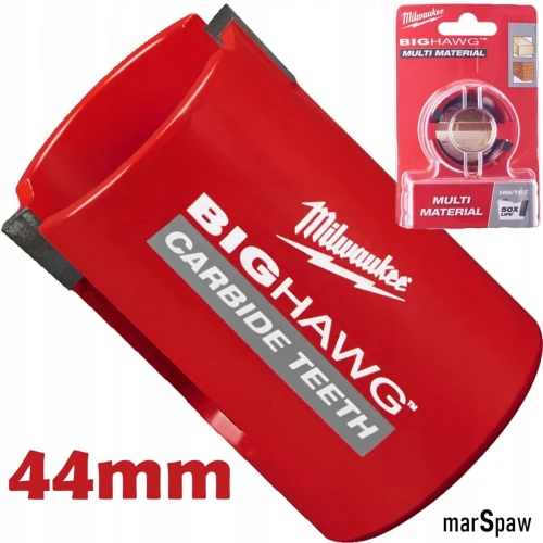 ---Otwornica Milwaukee 44 mm WĘGLIK WOLFRAMU beton