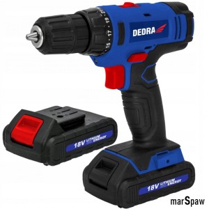 Wkrętarka akumulatorowa Dedra 18V 30NM 2xaku