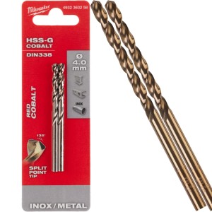 Milwaukee wiertło DO METALU HSS-G RED COBALT 4 mm