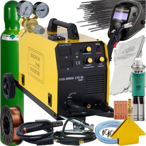 Spawarka MAGNUM MIG 170W IGBT MIG/MAG MMA FCAW 160A 230V ZESTAW 1