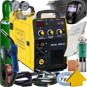 Spawarka MAGNUM MIG 200 MMA KN MIG/MAG FCAW 200A 230V IGBT INDUKCYJNOŚĆ ZESTAW 1