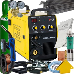 Spawarka MAGNUM MIG 200 MMA KN MIG/MAG FCAW 200A 230V IGBT INDUKCYJNOŚĆ ZESTAW 3