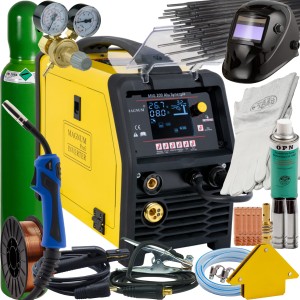 Spawarka MAGNUM MIG 209 ALU SYNERGIA MIG/MAG MMA TIG FLUX 200A 230V ZESTAW 1