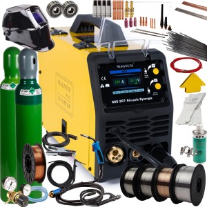 MAGNUM MIG 207 Alu-Puls Synergia Spawarka MIG MMA TIG FCAW 200A IGBT ZESTAW 2